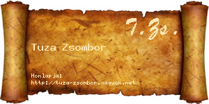 Tuza Zsombor névjegykártya